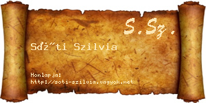Sóti Szilvia névjegykártya